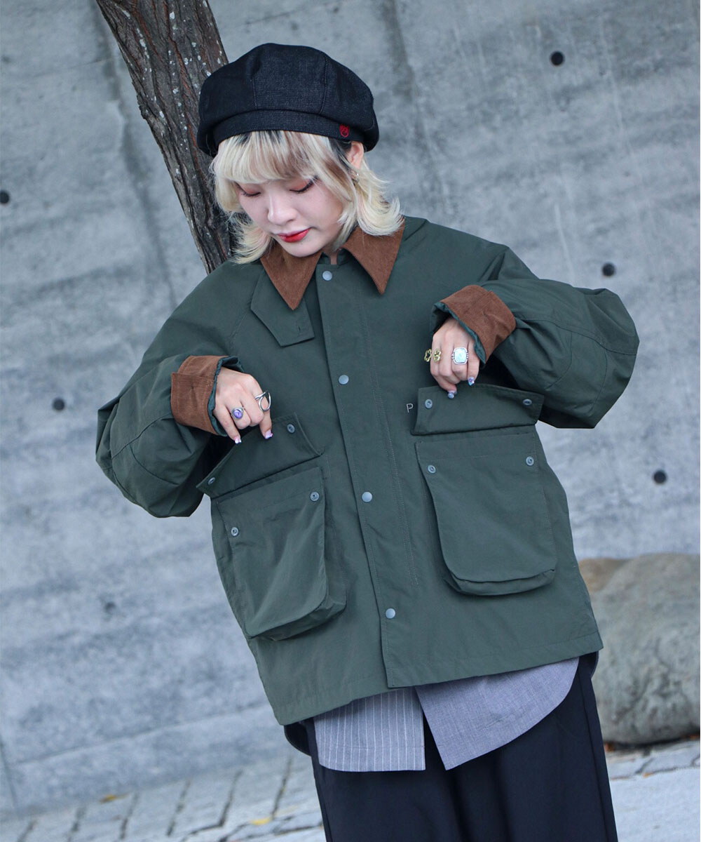 抗撕裂多口袋短版狩獵外套