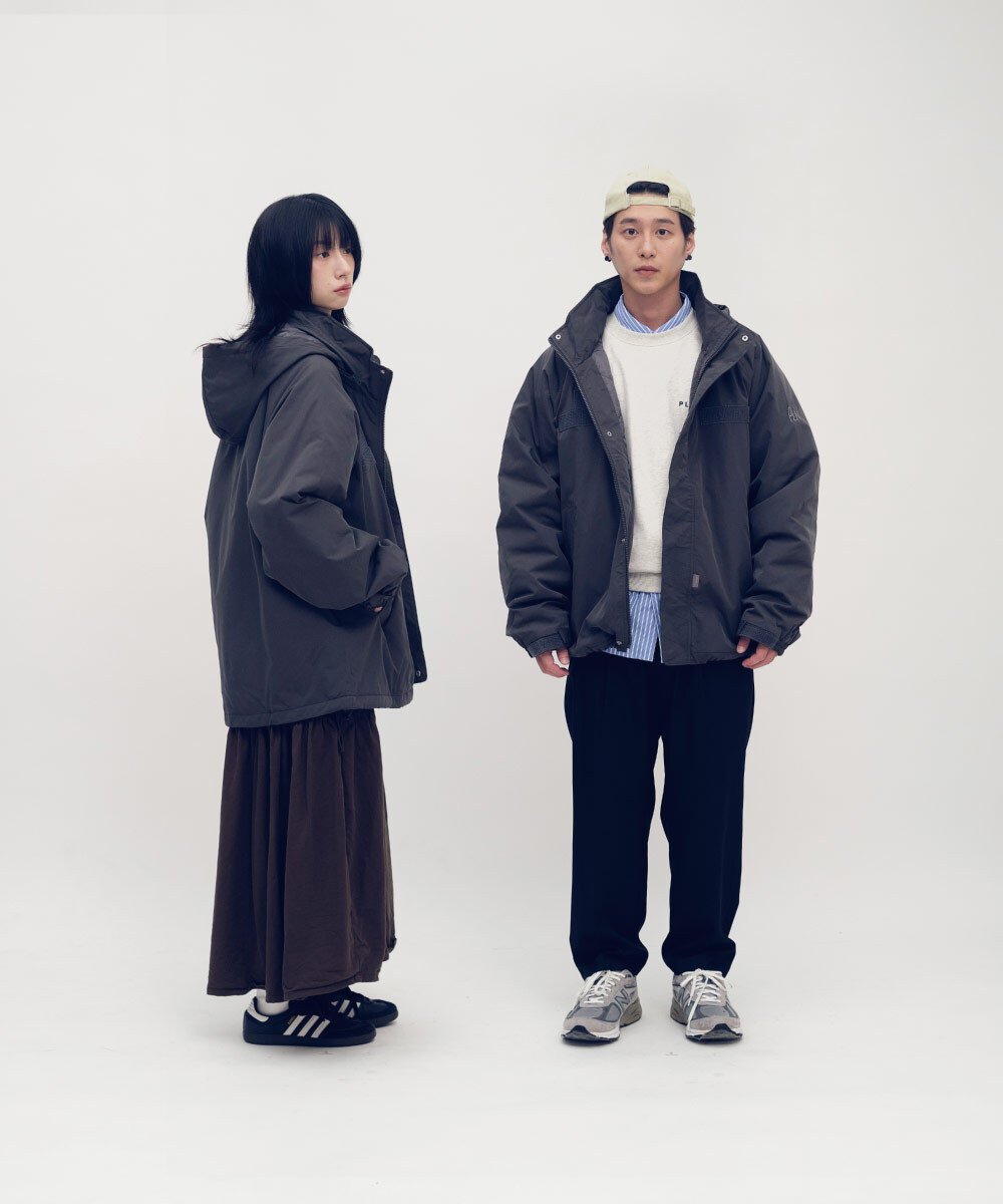 【預購】防潑水立領連帽鋪棉外套