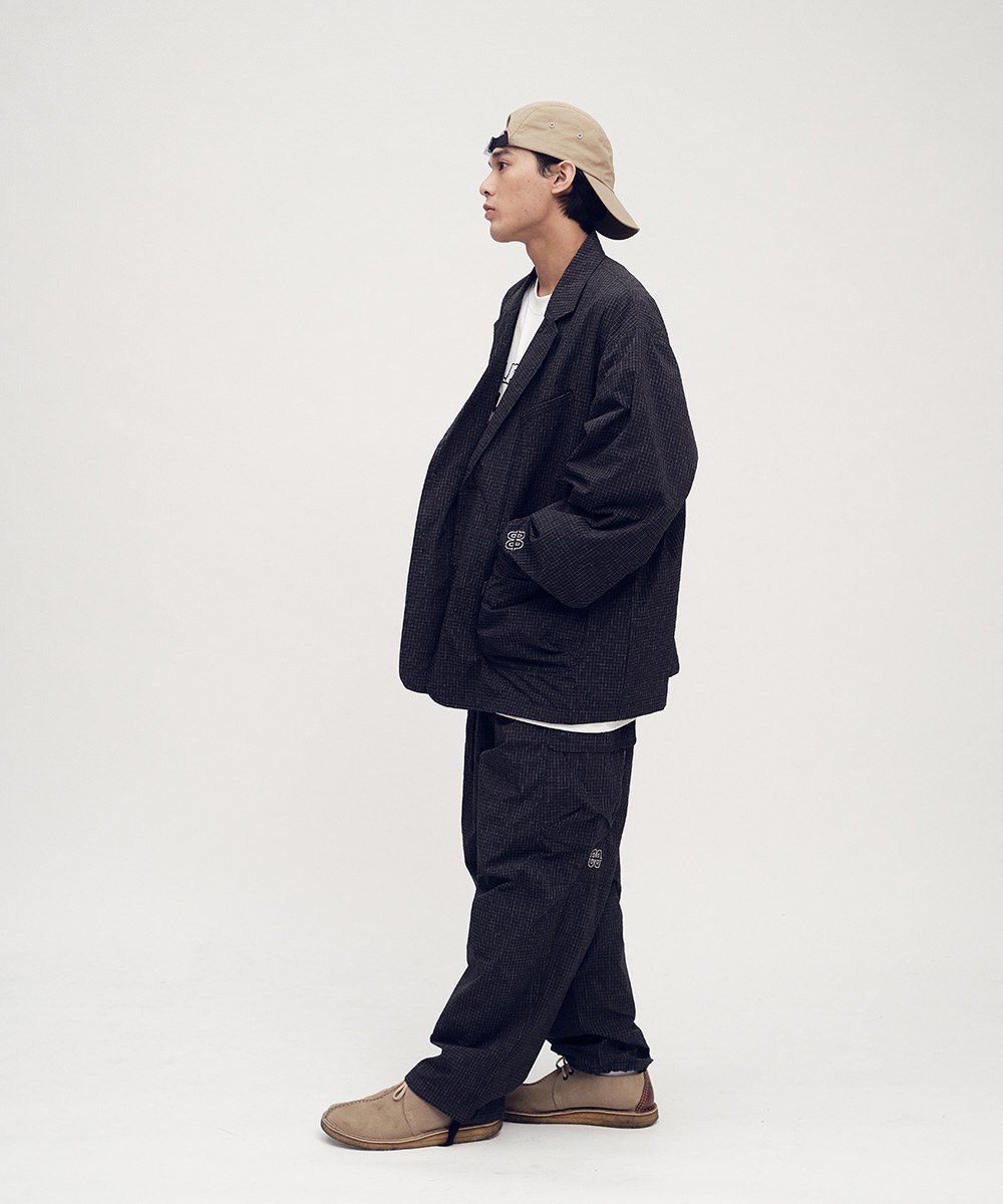 20周年限定格紋寬鬆西裝外套