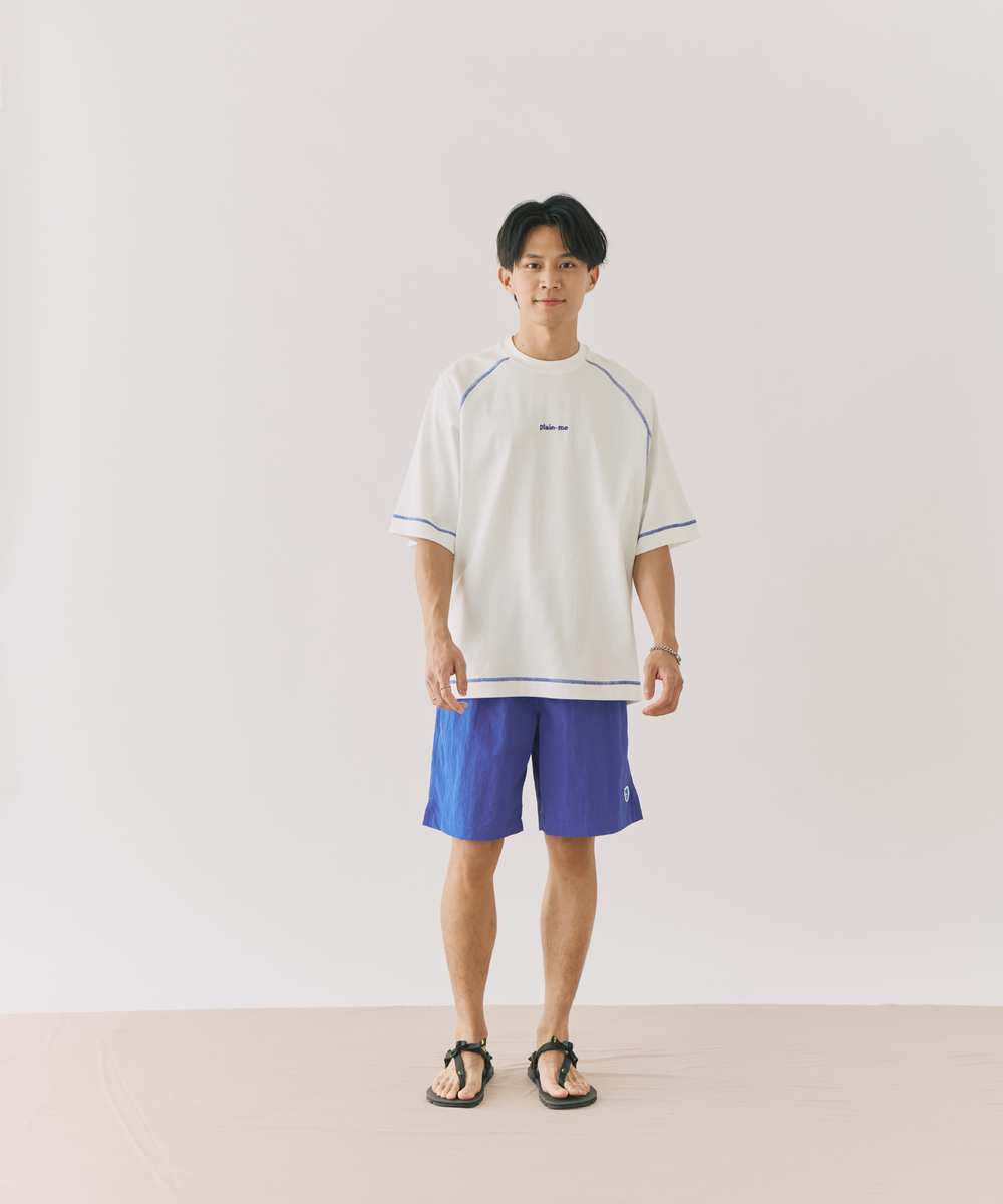 小P社長尼龍抽繩短褲