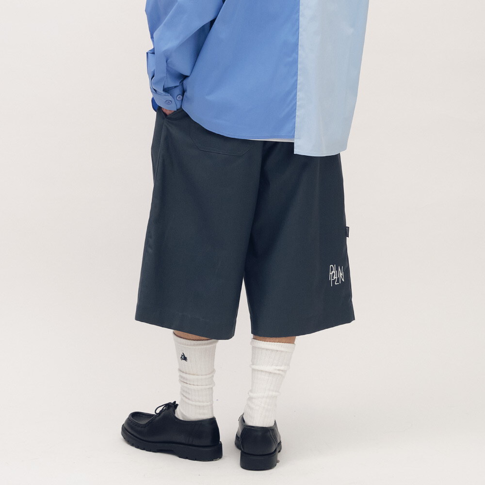 clip by clip 西料打褶七分寬褲