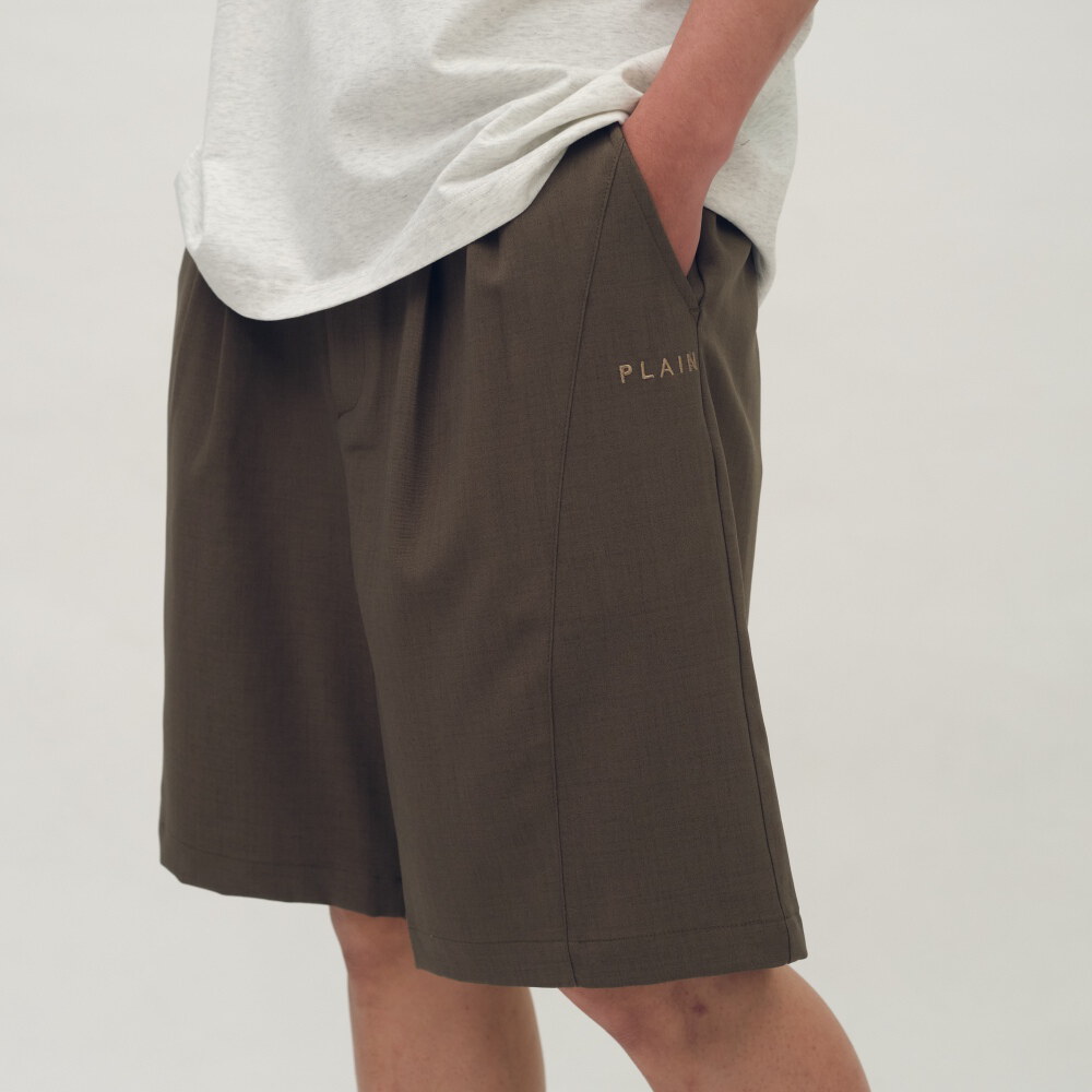 PLAIN刺繡EASY短褲