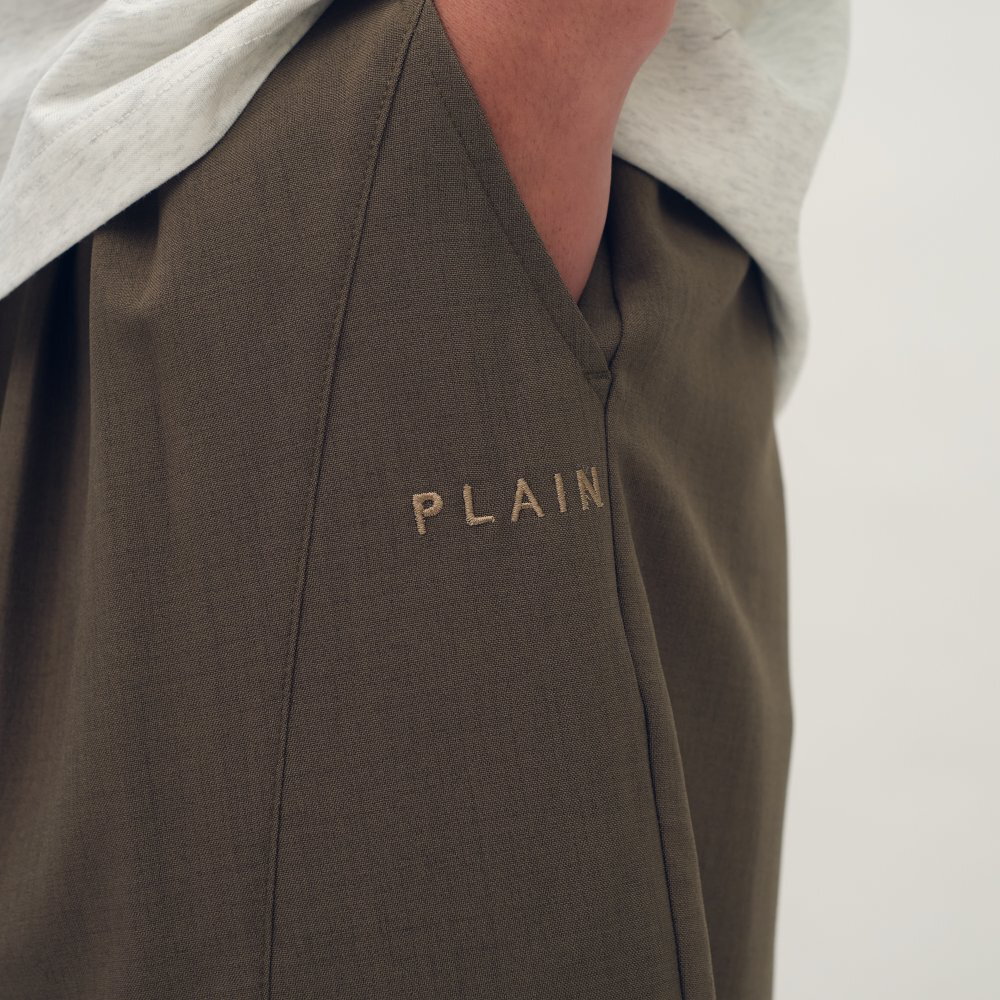 PLAIN刺繡EASY短褲