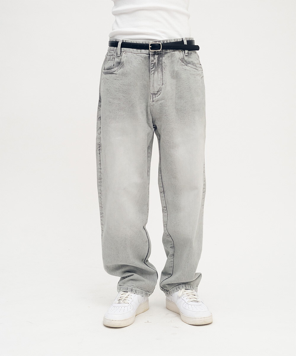 HERO丹寧修身直筒長褲