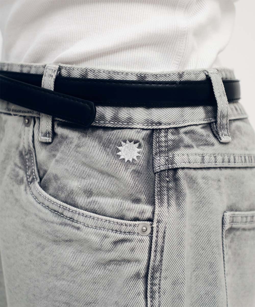 HERO丹寧修身直筒長褲