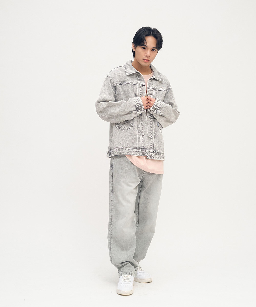 HERO丹寧修身直筒長褲