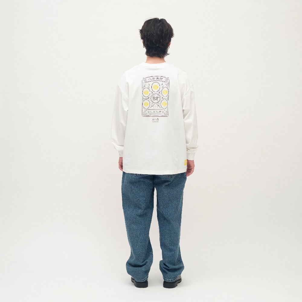 PLAIN刺繡經典直筒丹寧褲