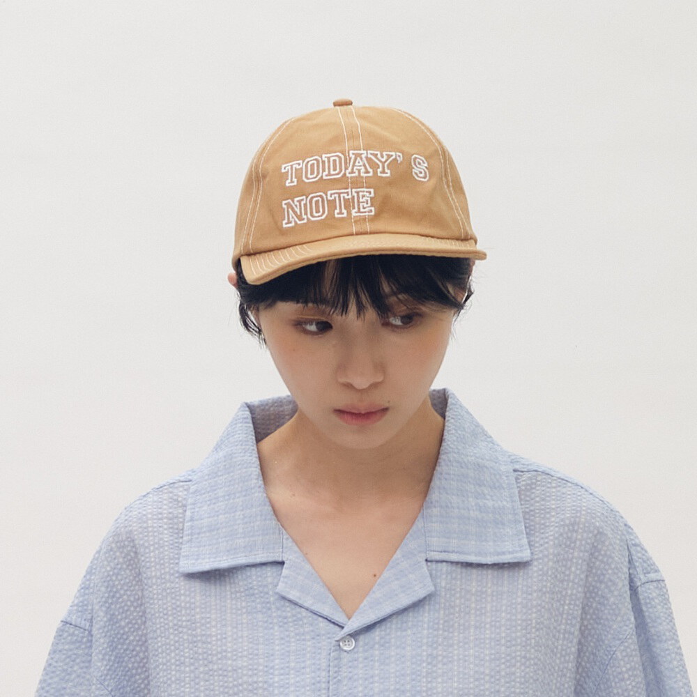 clip by clip 裝幀縫線刺繡平簷帽