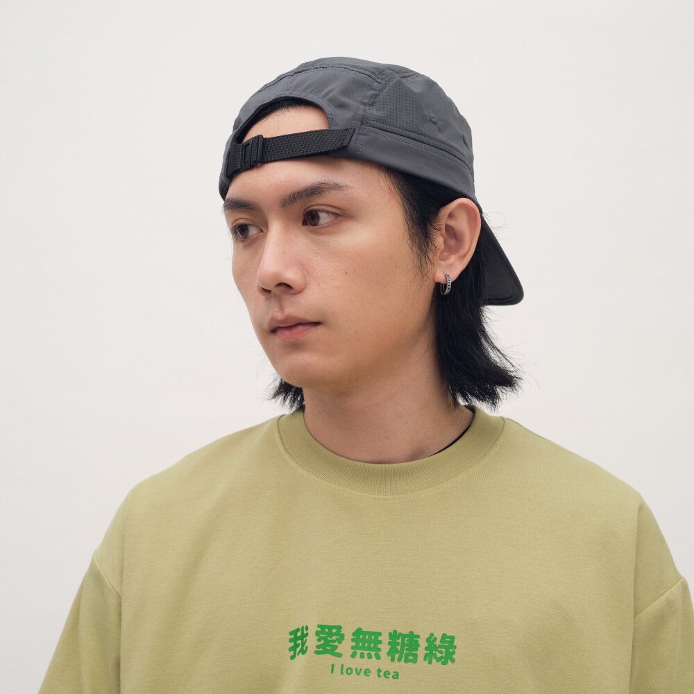 透氣拼接五分割平簷帽