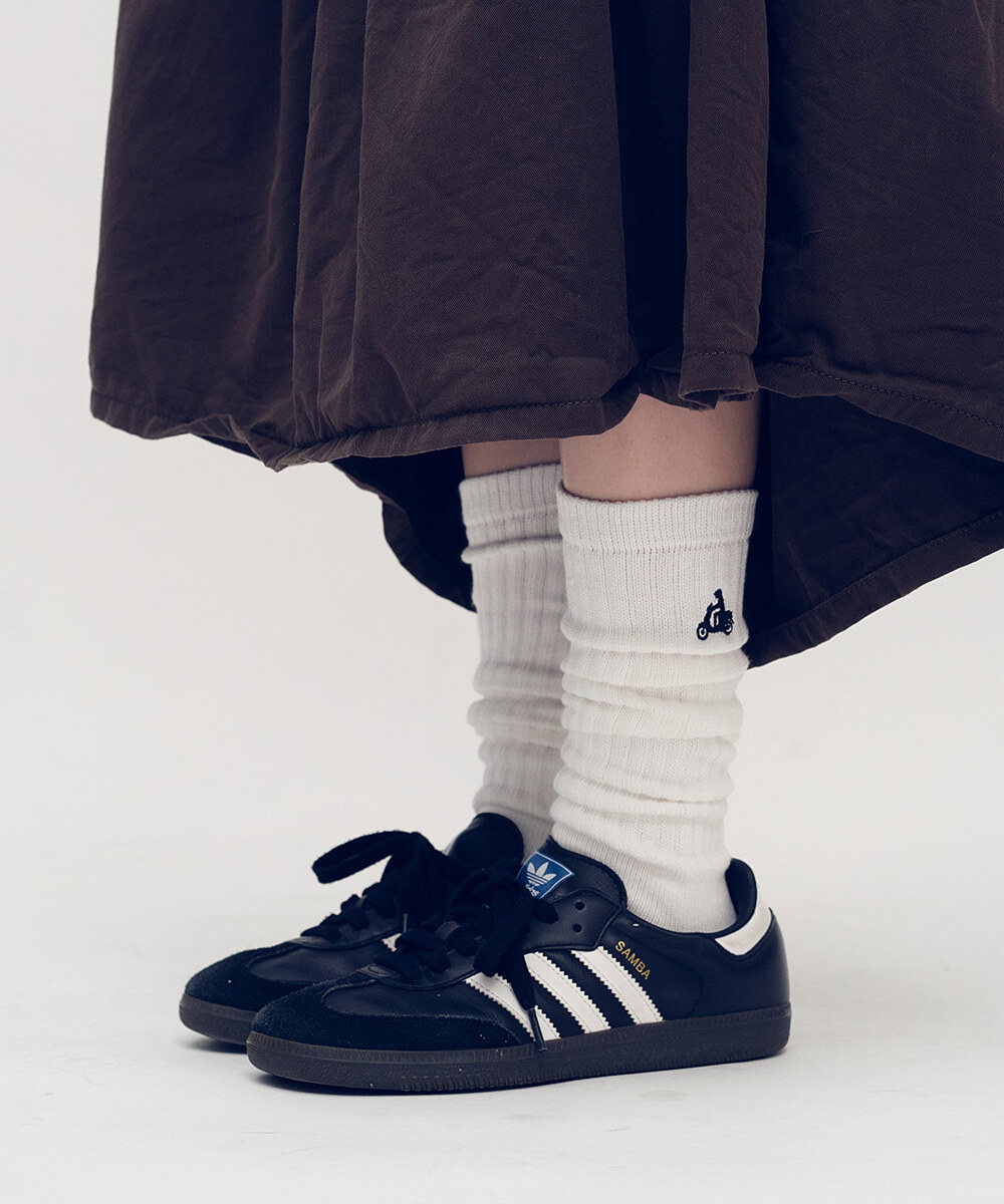 機車刺繡堆堆襪