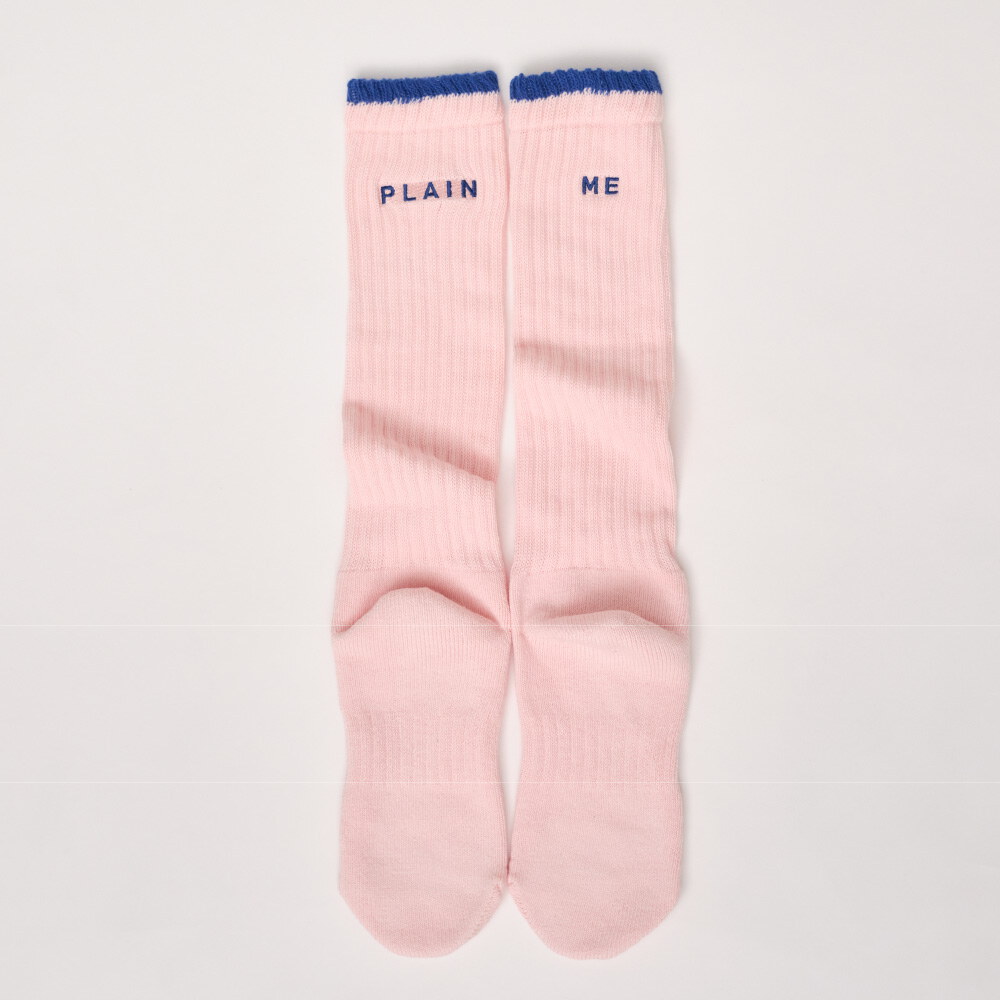 PLAIN多色logo蓬鬆堆堆襪