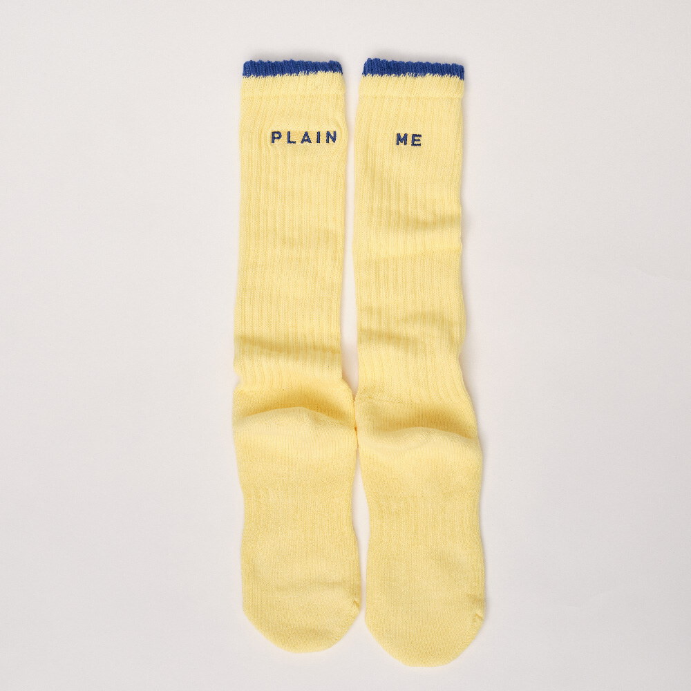 PLAIN多色logo蓬鬆堆堆襪
