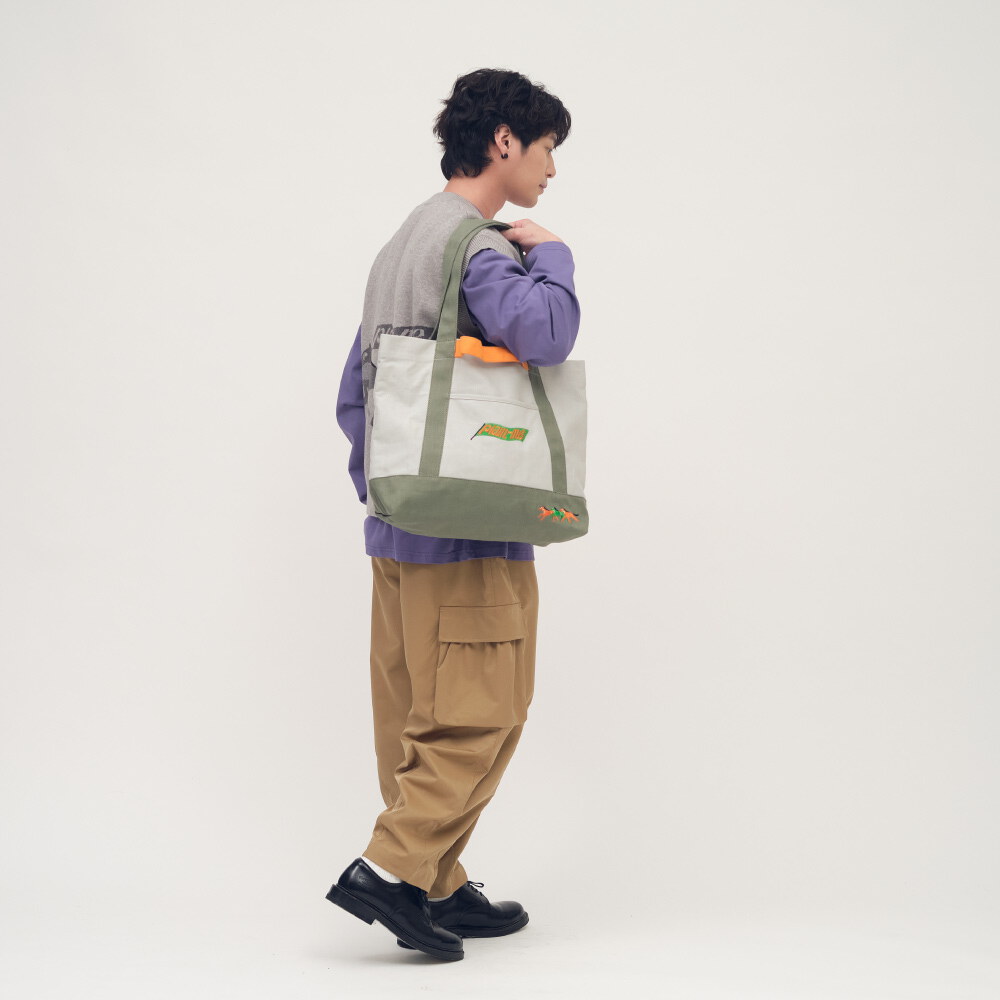 馬到成功拼色帆布包