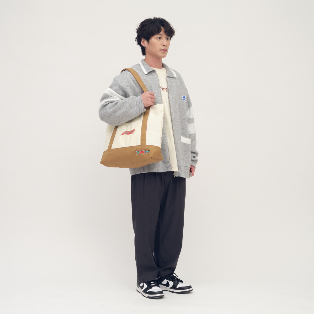 馬到成功拼色帆布包