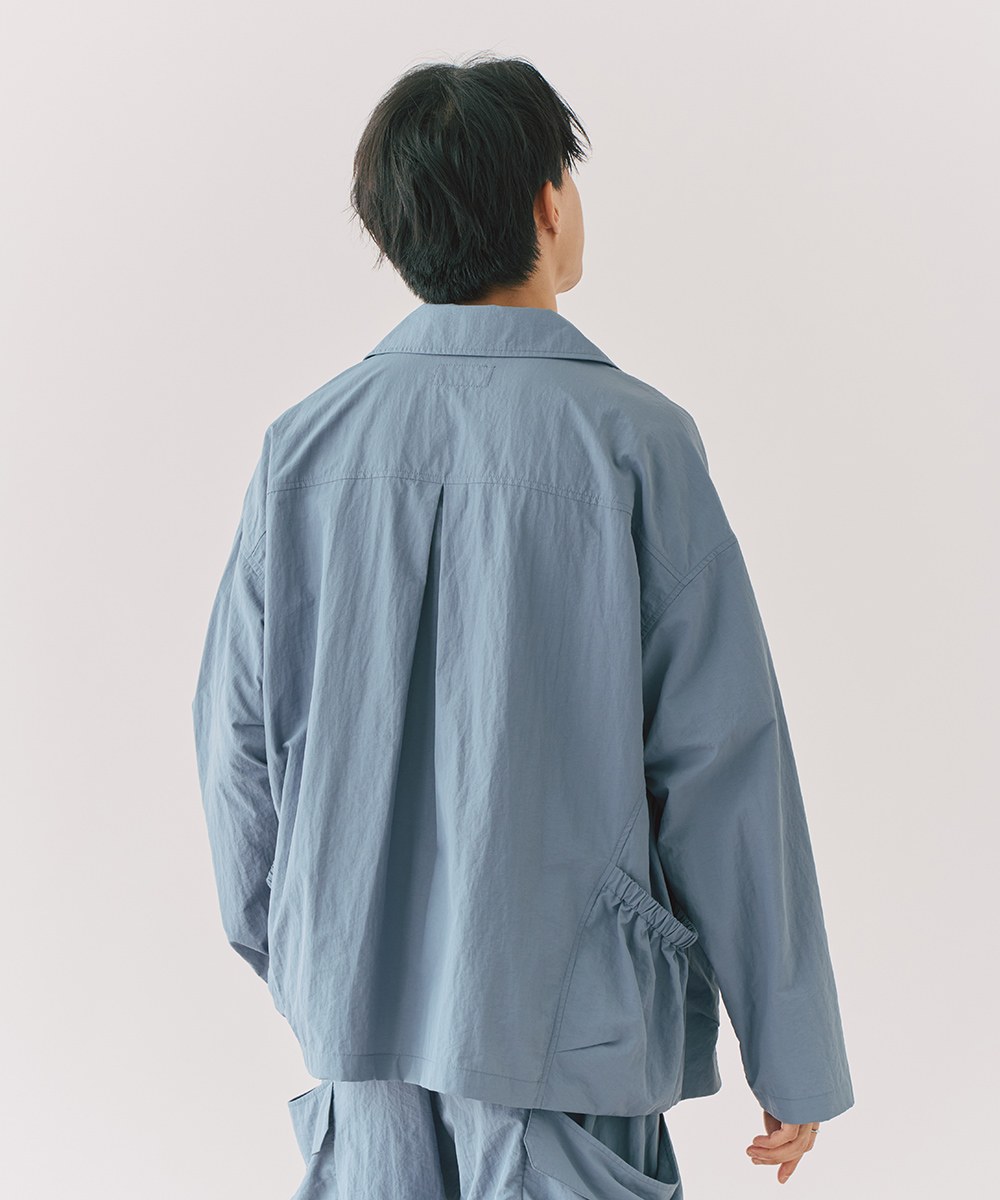 防潑水寬鬆口袋長袖襯衫