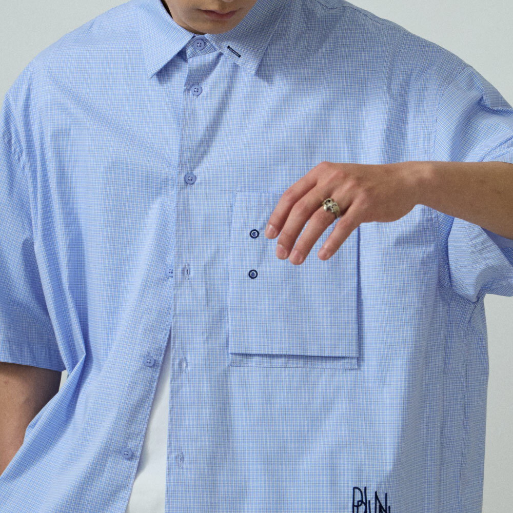 clip by clip OVERSIZE格紋短袖襯衫