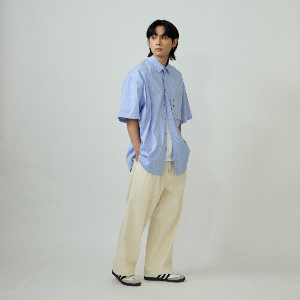 clip by clip OVERSIZE格紋短袖襯衫