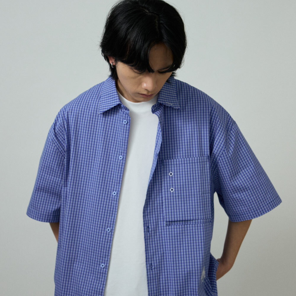 clip by clip OVERSIZE格紋短袖襯衫