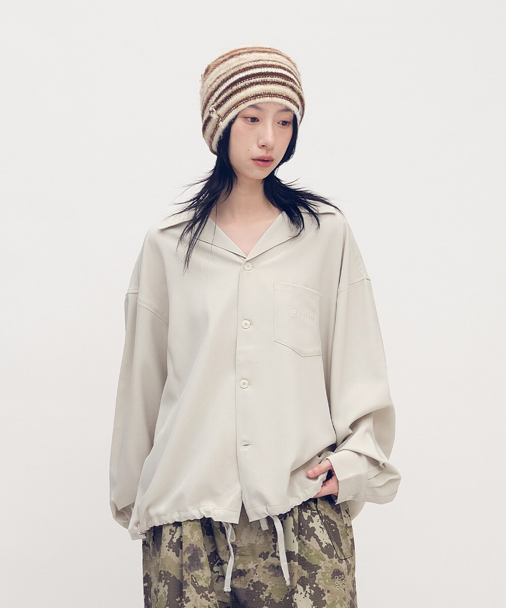 PLAIN西料開領口袋襯衫