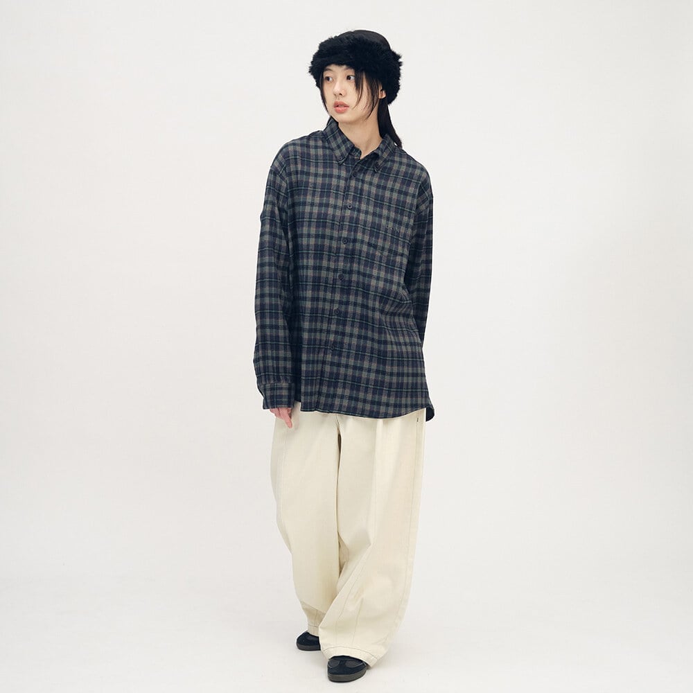 PLAIN格紋口袋襯衫