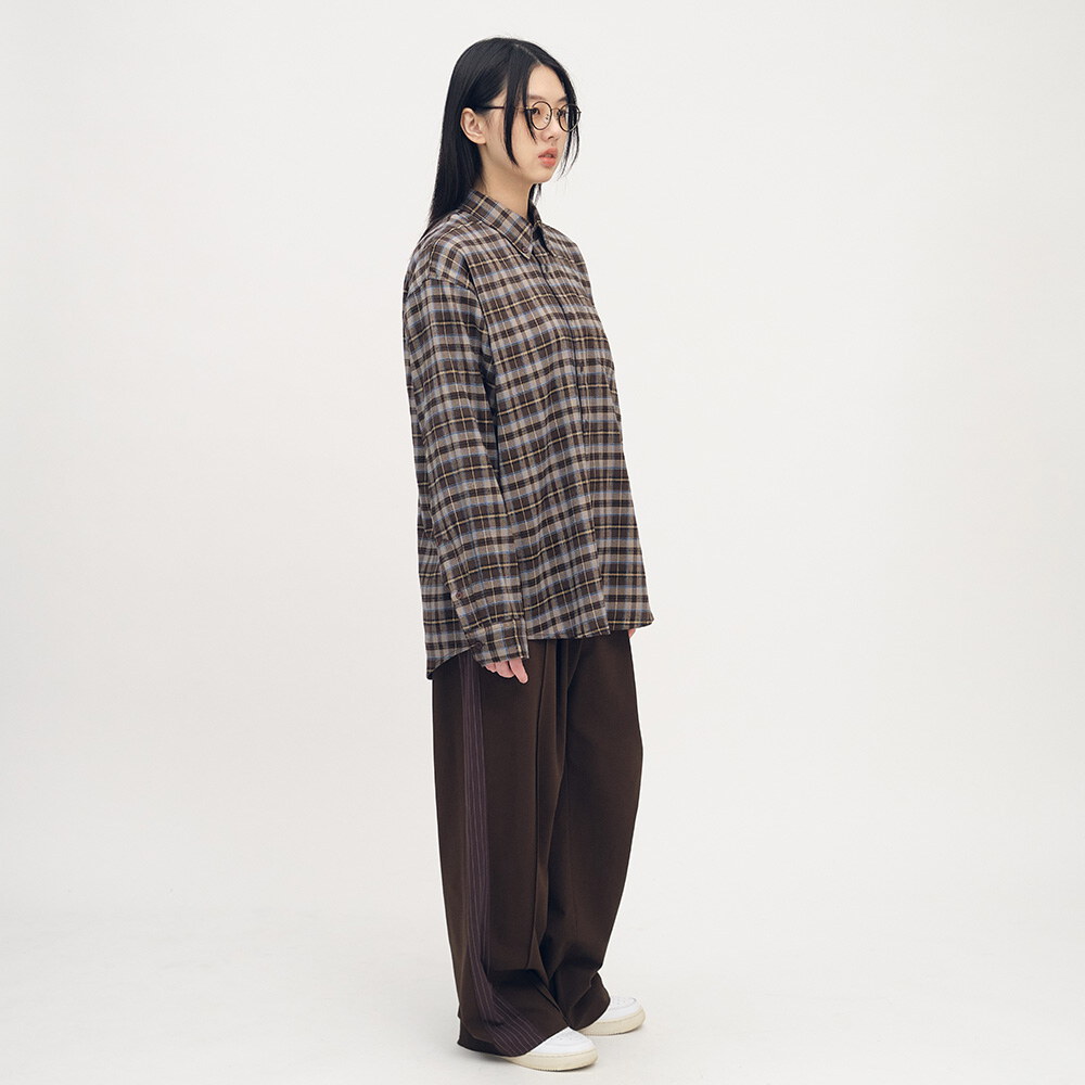 PLAIN格紋口袋襯衫