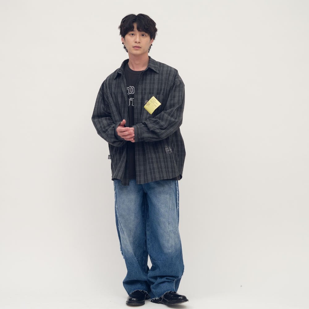 clip by clip 西料OVERSIZE口袋襯衫