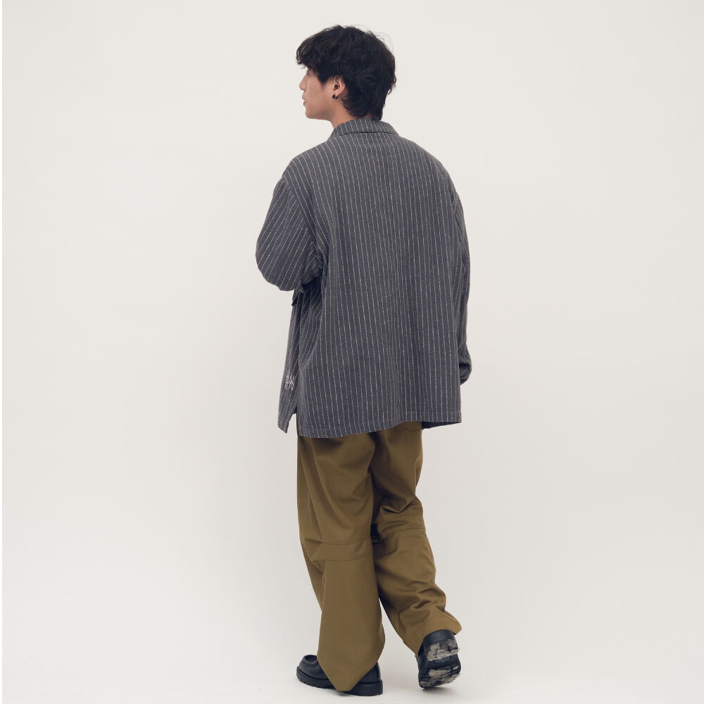 clip by clip 條紋記事CPO襯衫