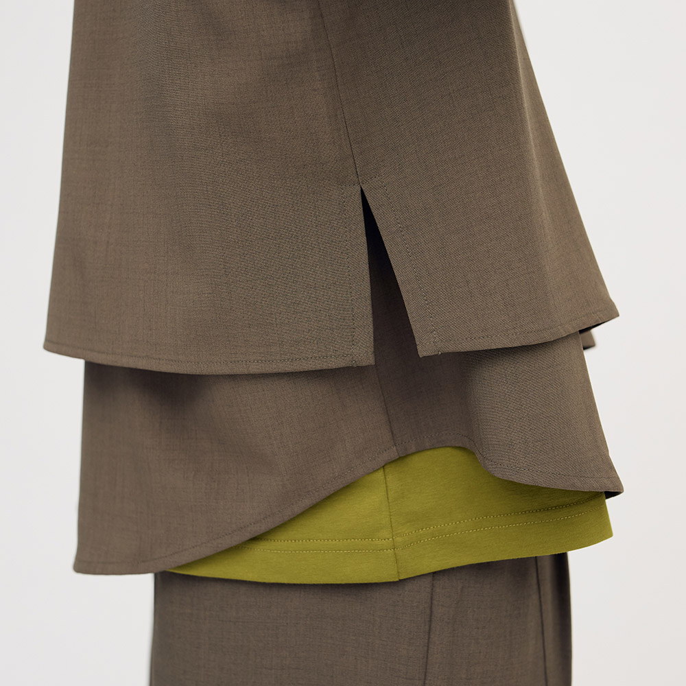 PLAIN刺繡背心襯衫搭配組