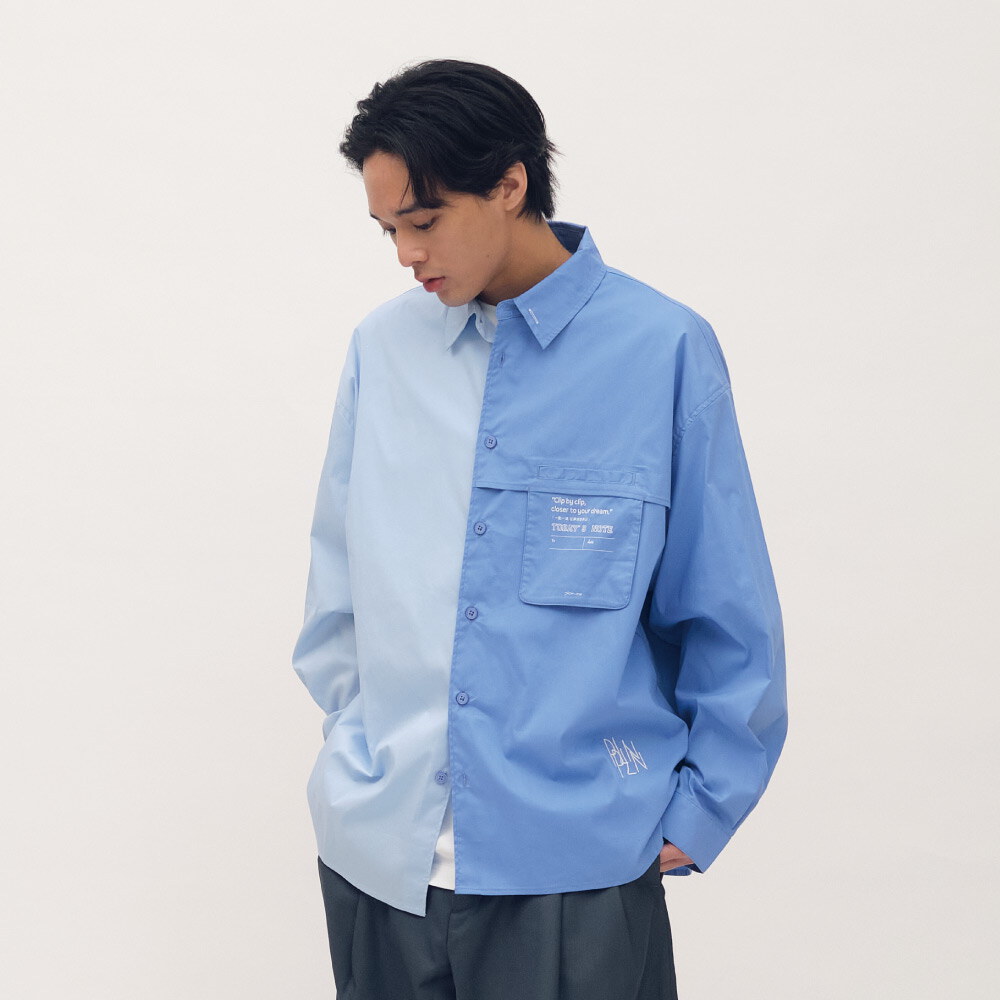 clip by clip MEMO拼接襯衫