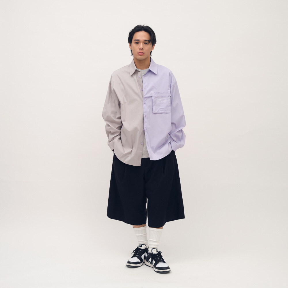 clip by clip MEMO拼接襯衫