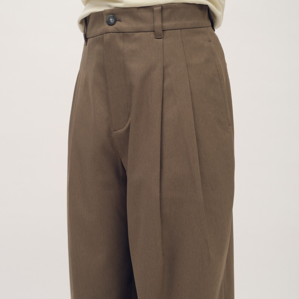 PLAIN刺繡經典直筒卡其褲