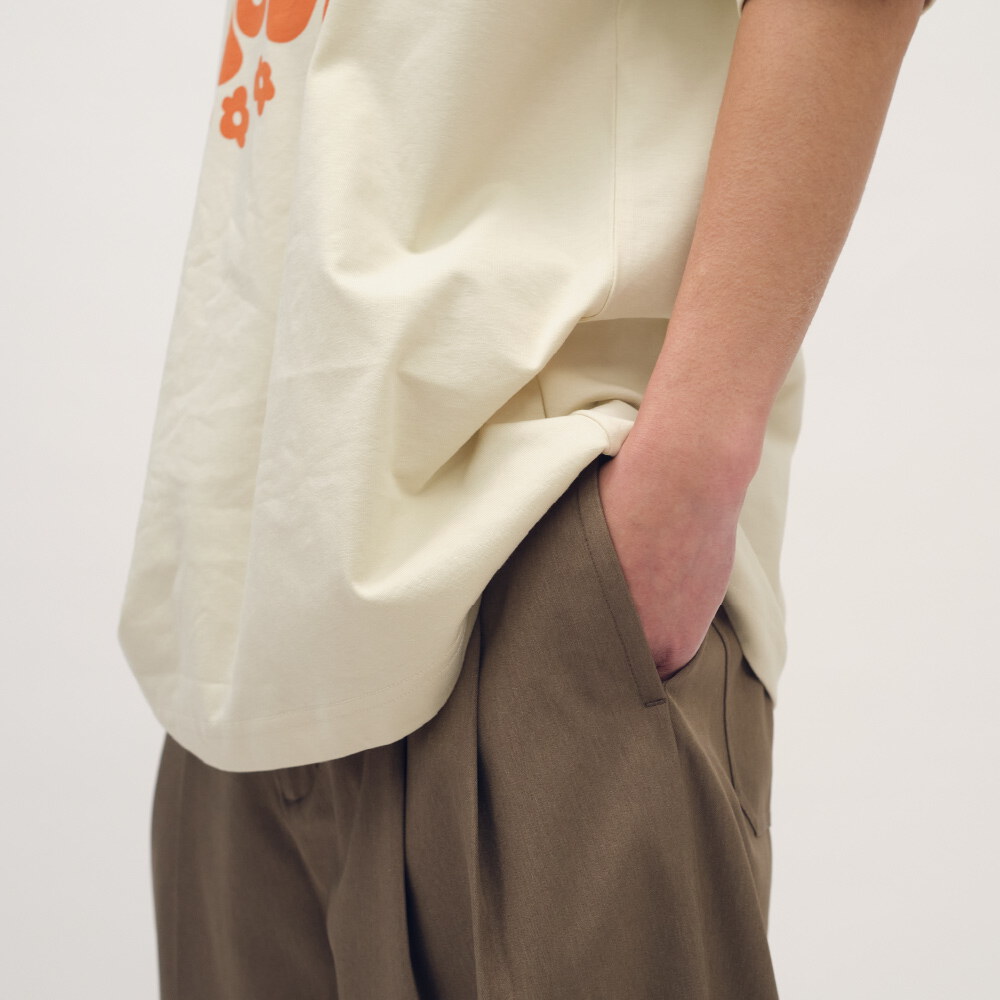 PLAIN刺繡經典直筒卡其褲