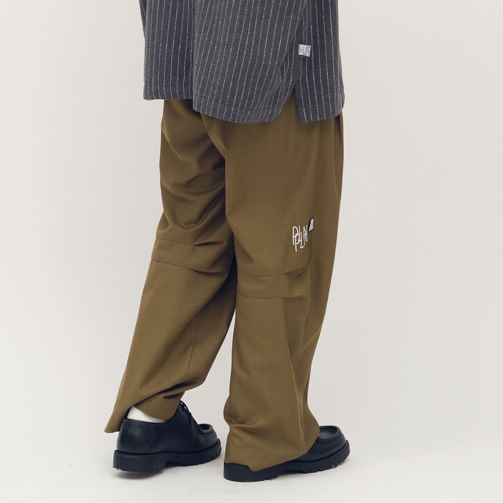 clip by clip 西料立體廓型長褲