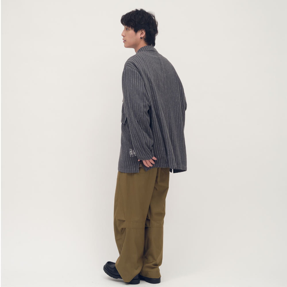 clip by clip 西料立體廓型長褲