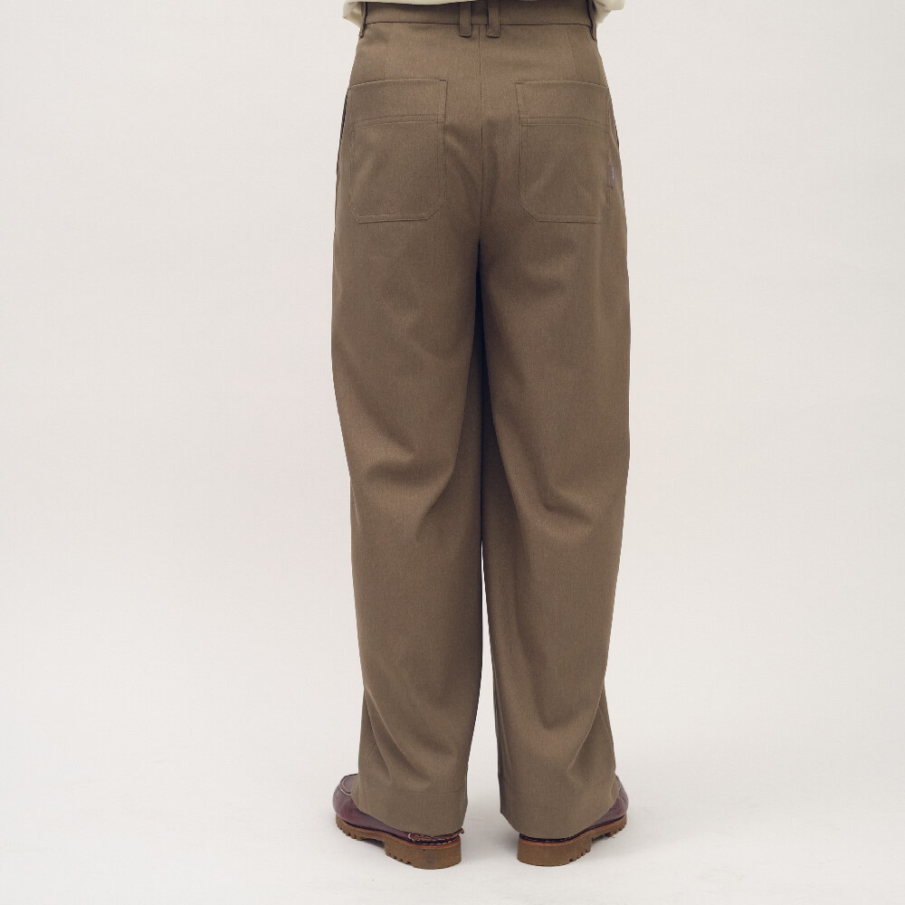 西料直筒打褶寬褲