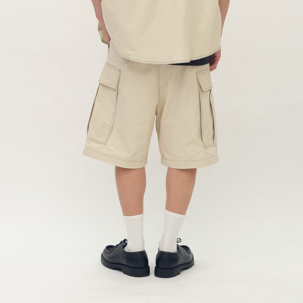 clip by clip 裝幀縫線2WAY寬褲