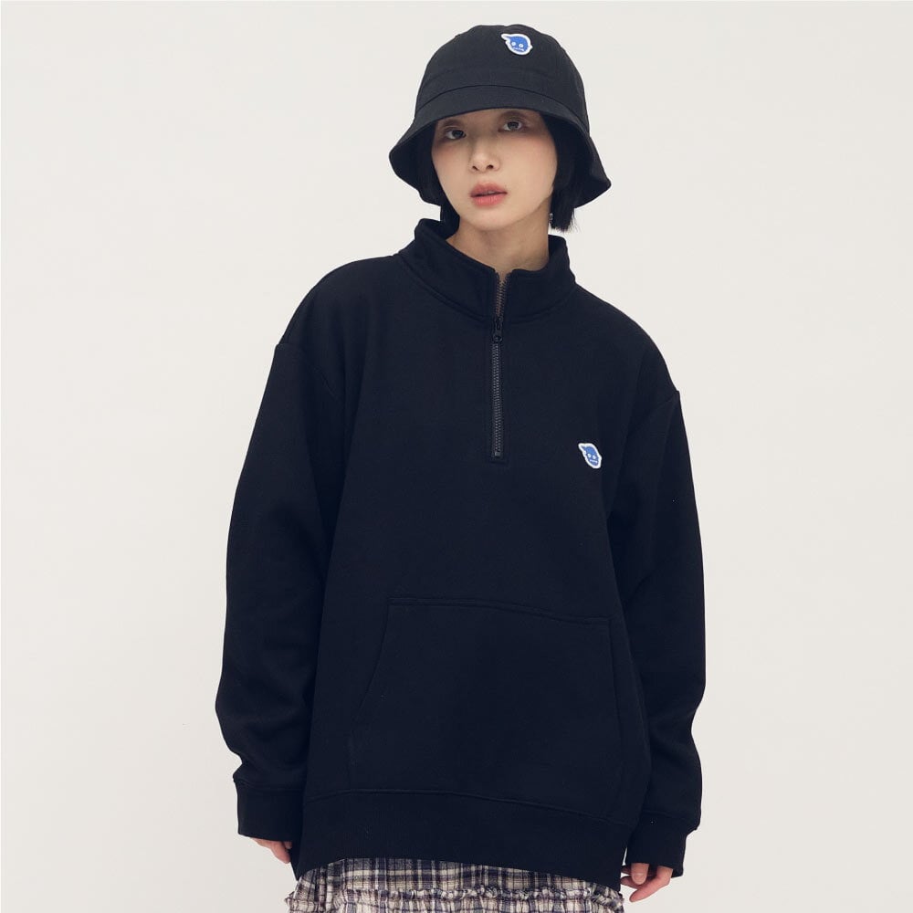 小P社長半門襟立領大學TEE