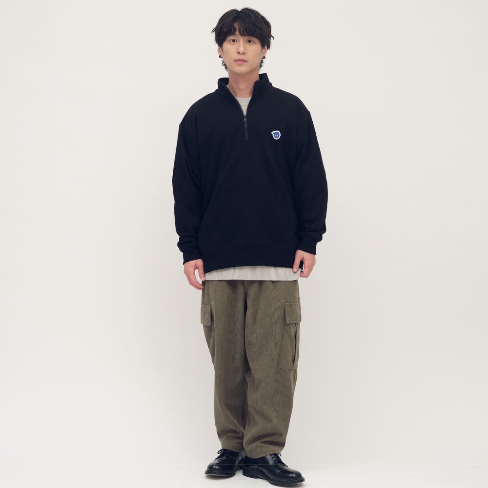 小P社長半門襟立領大學TEE