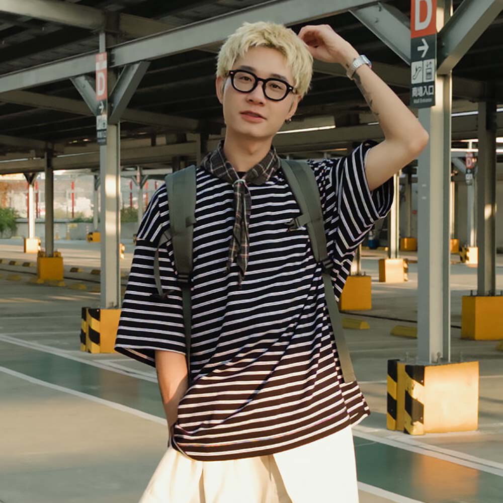小P社長條紋TEE