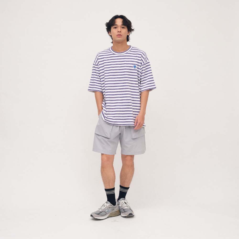 小P社長條紋毛巾短袖TEE