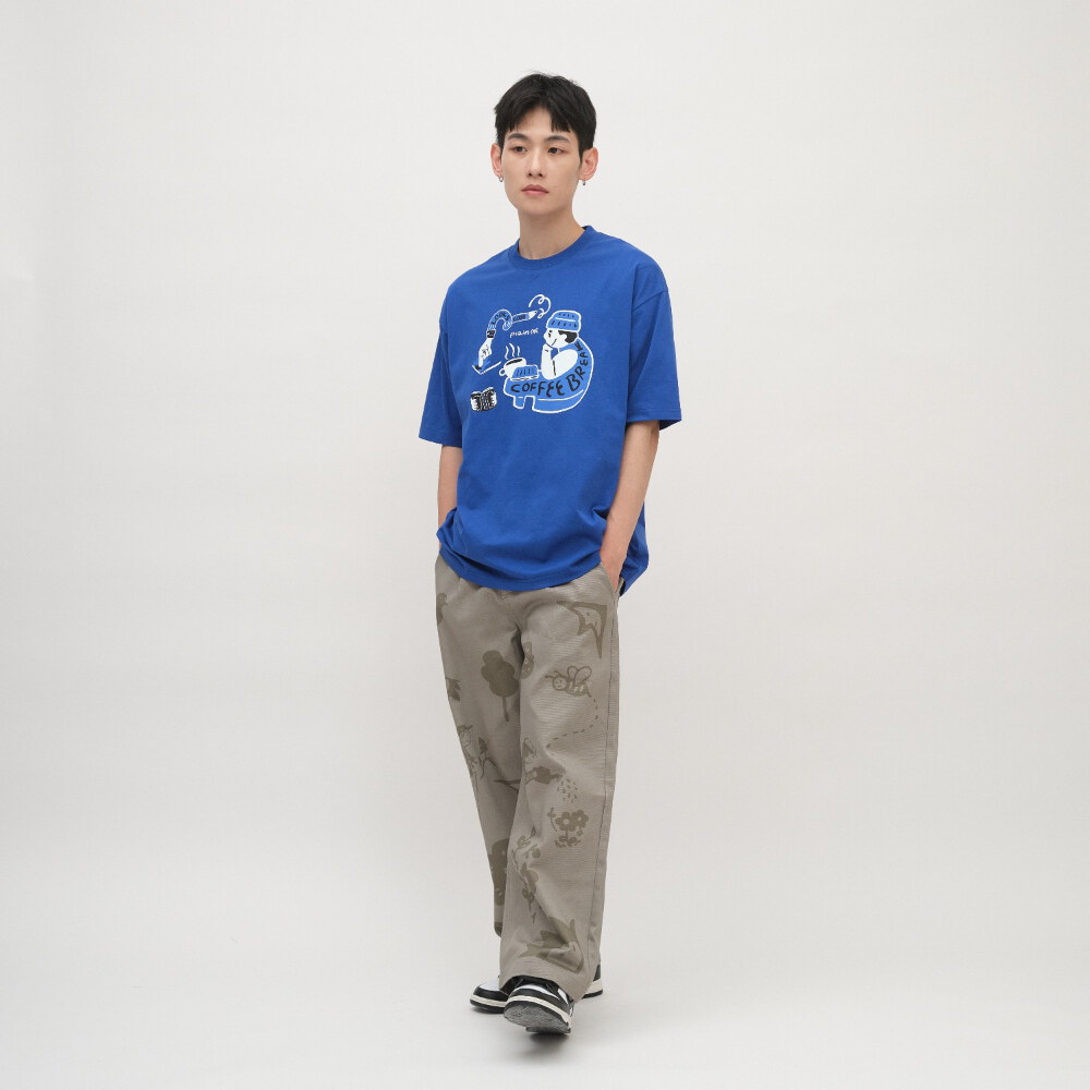 Abei 聯名小P社長咖啡廳日常短袖TEE