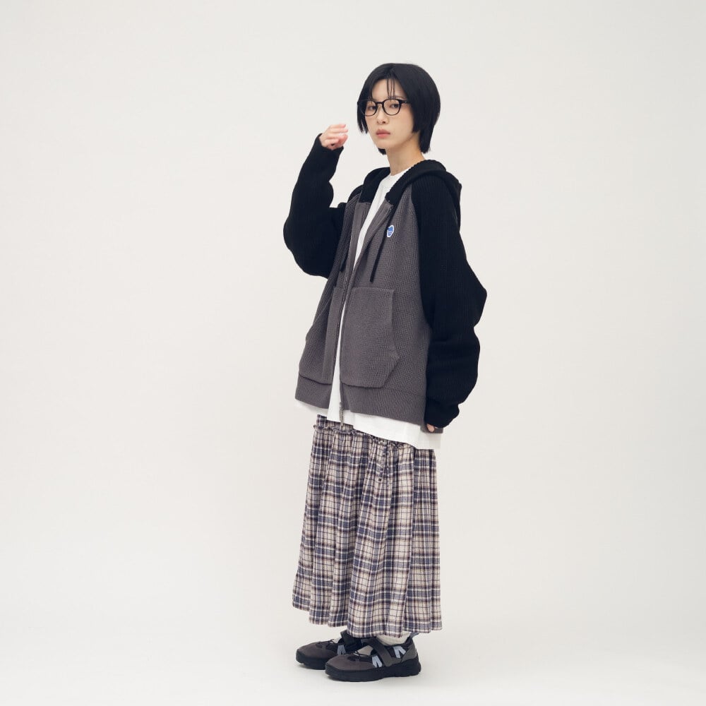 小P社長連帽針織外套