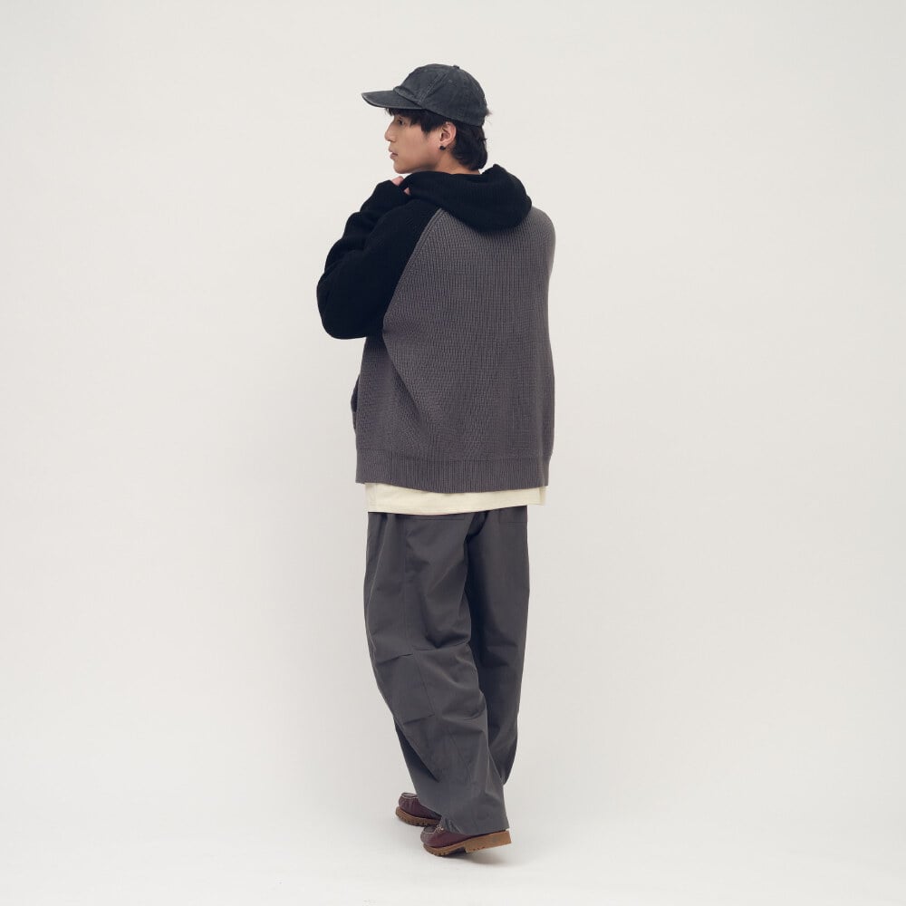 小P社長連帽針織外套