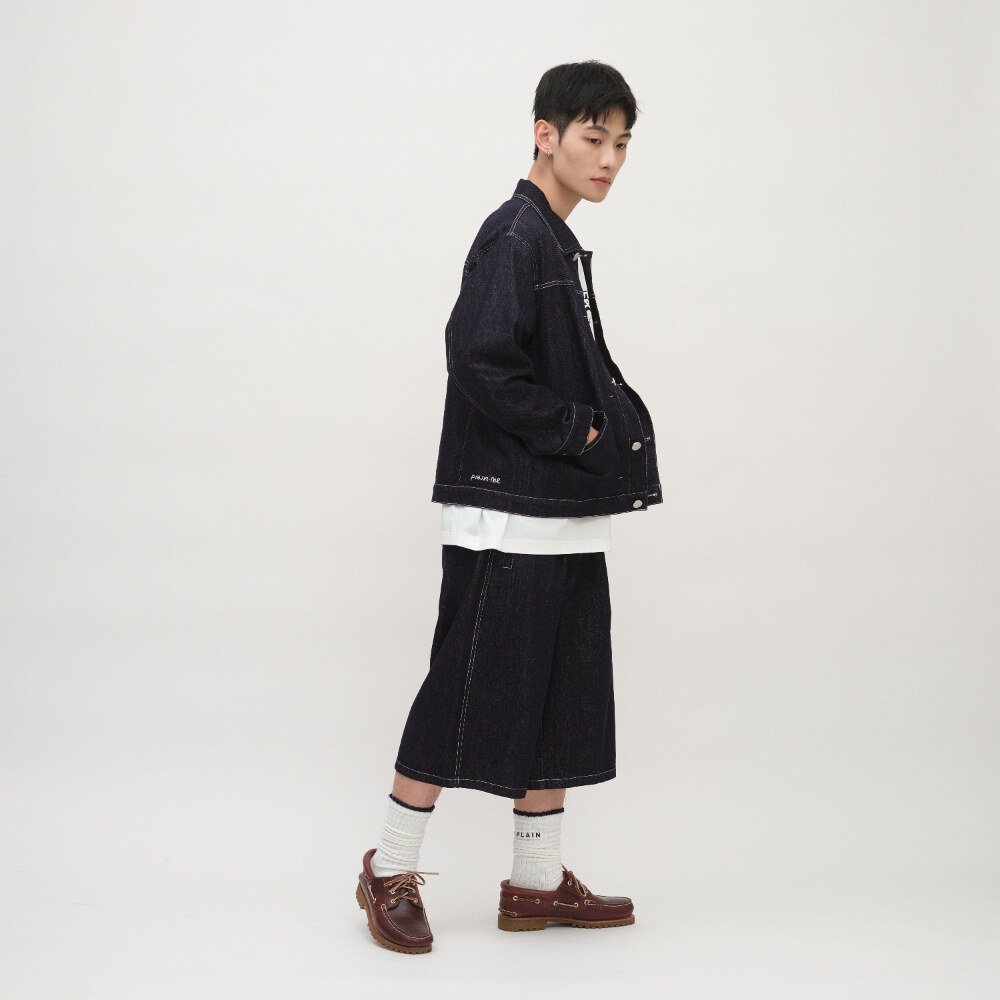 Abei 聯名小P社長刺繡七分短褲