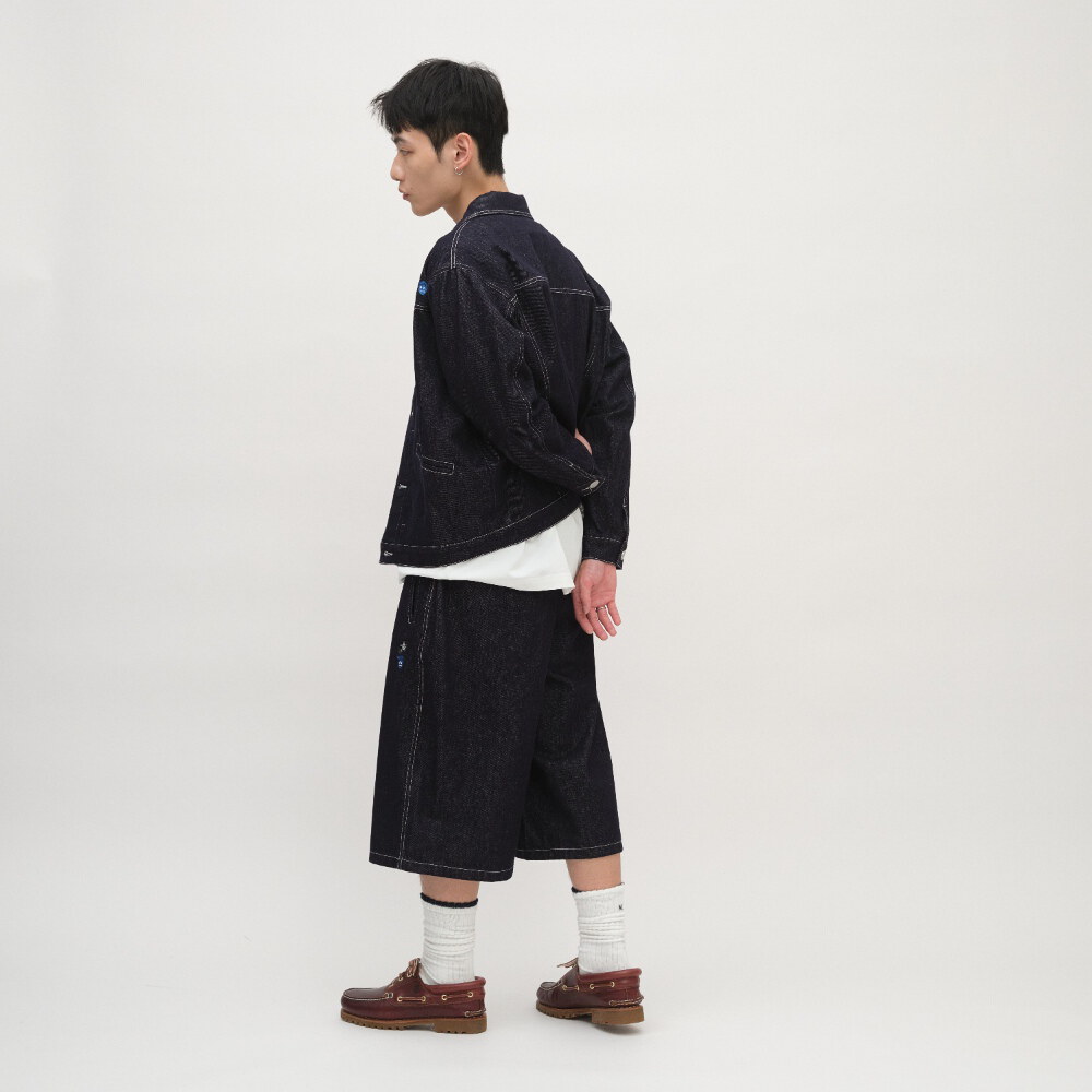 Abei 聯名小P社長刺繡七分短褲