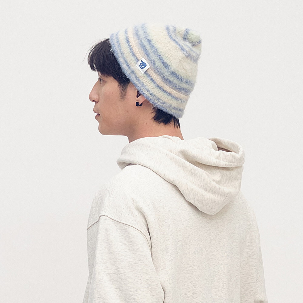 小P社長漸層條紋毛帽