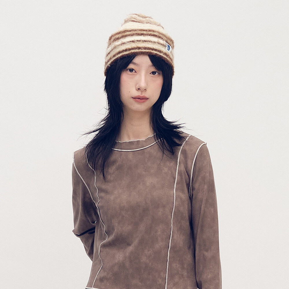 小P社長漸層條紋毛帽