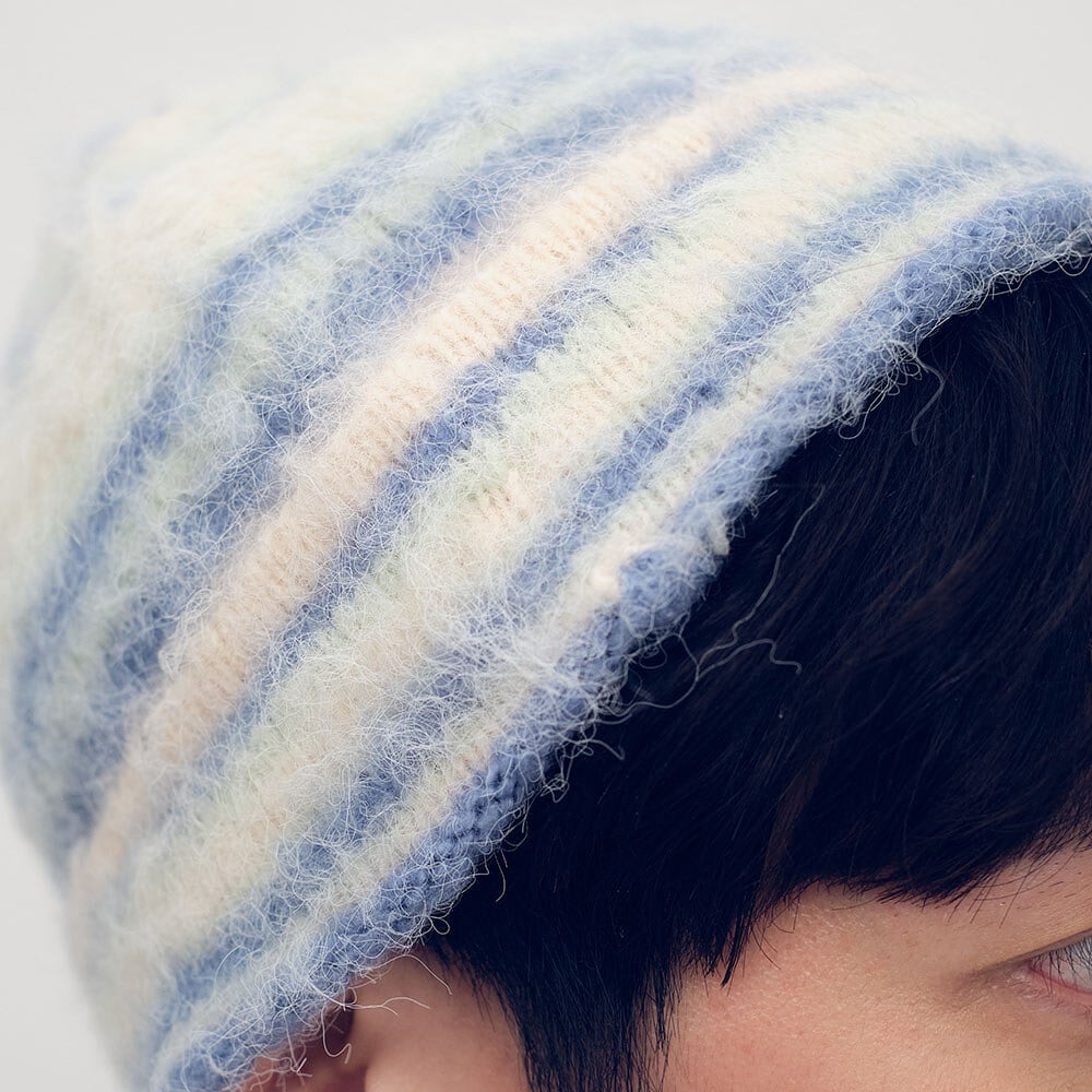 小P社長漸層條紋毛帽