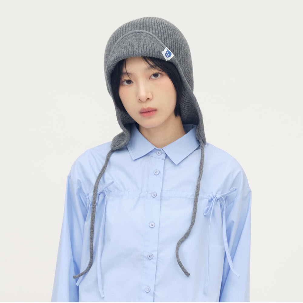 小P社長針織遮耳毛帽