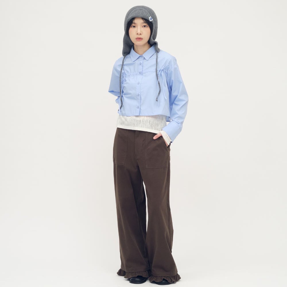 小P社長針織遮耳毛帽